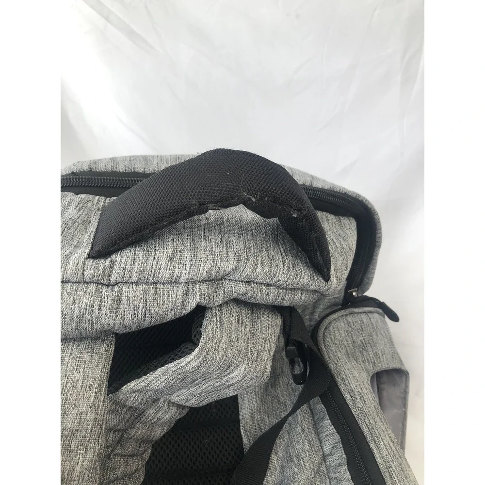 Eddie Bauer Bridgeport Diaper Bag Backpack Gray Black Trim